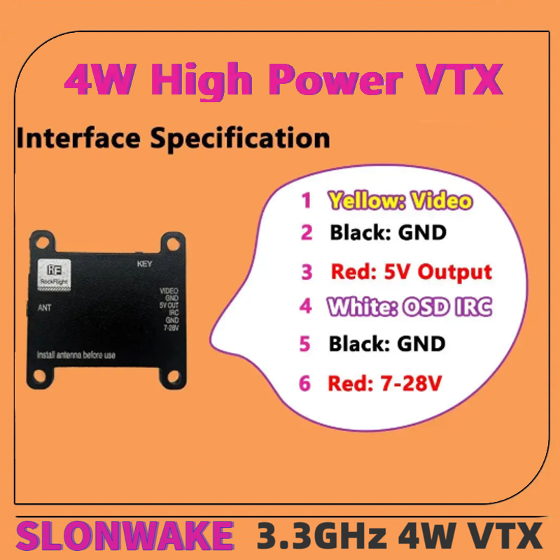 SLONWAKE FPV 3.3G 16CH 4000mW  - Drone With Rc Remote 评论和价格