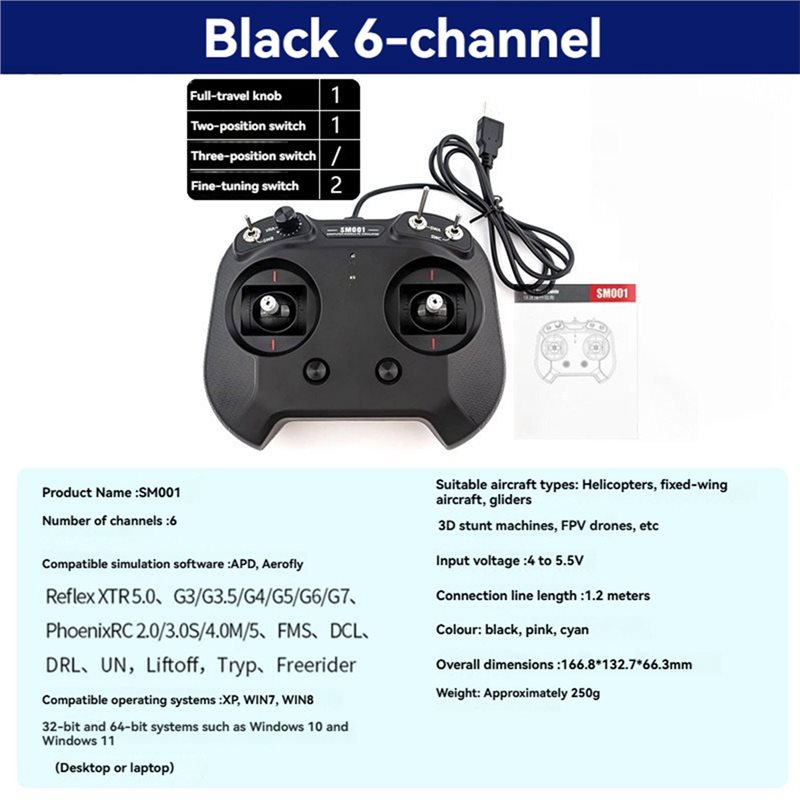 SQPP-FS-SM001 6CH For RC FPV D - Drone Rc Simulator 评论和价格
