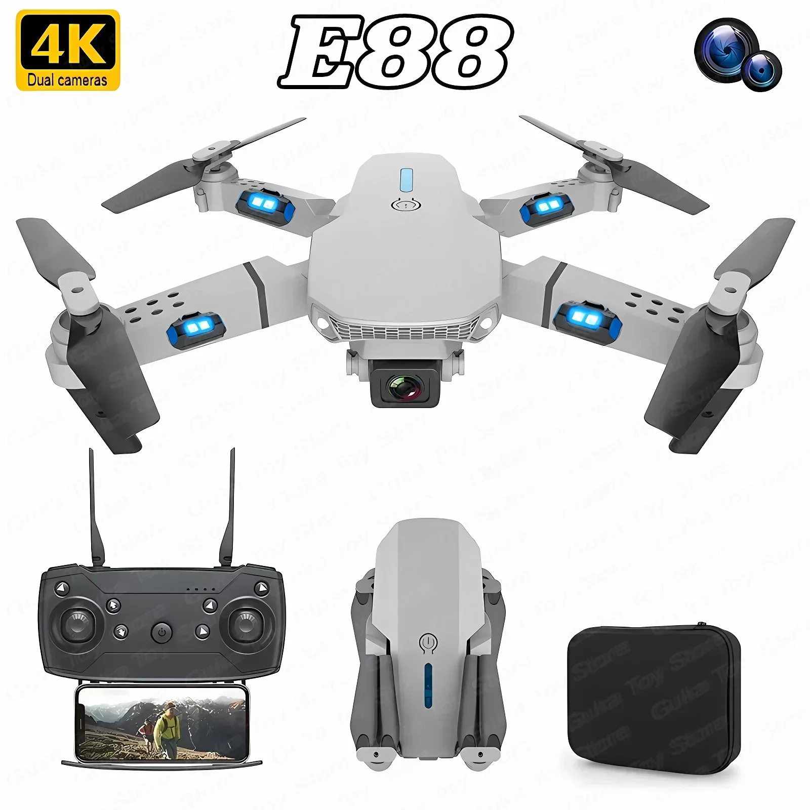 E88 Pro WIFI FPV Drone Wide An - Drone Rc Holder 评论和价格